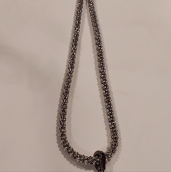 White House Black Market  Silver Necklace with Rose Gold Charm - Picture 5 of 6